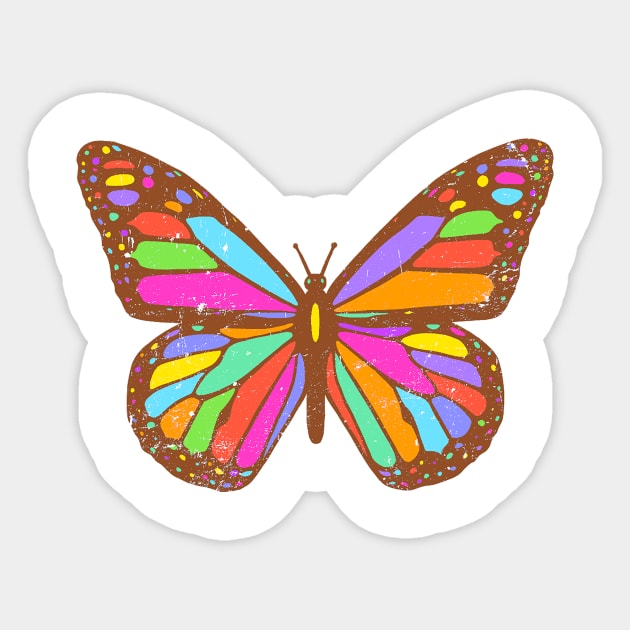 Retro Butterfly Sticker by lolosenese